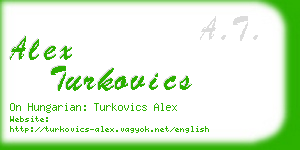 alex turkovics business card